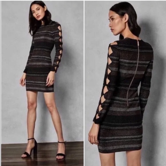 Ted Baker Dresses Ted Baker Simona Metallic Sparkle Bow